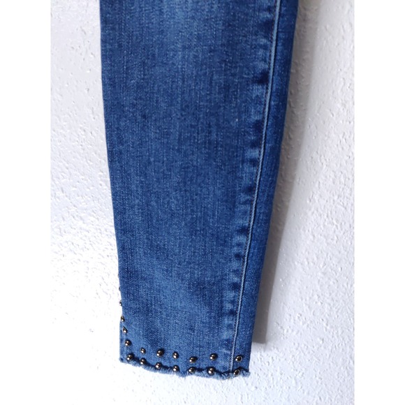 3/$20 Frame Denim Hazel Wool Blue Le High Skinny Studded Ankle Jeans 25 - Picture 4 of 8